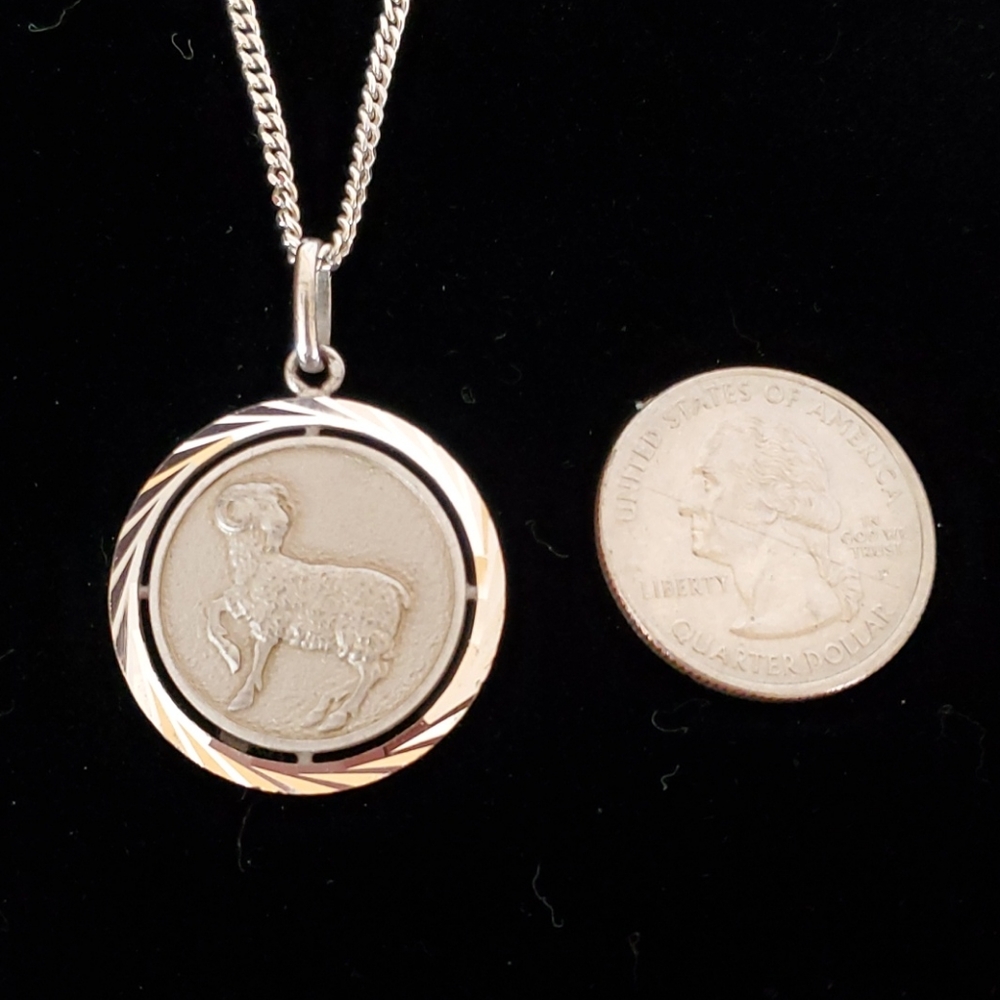 Aries Zodiac pendant with necklace. - Picture 4 of 4